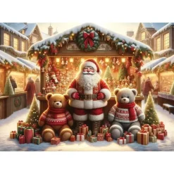 Puzzle 1010 pièces en bois : Marché de Noël - Wooden City