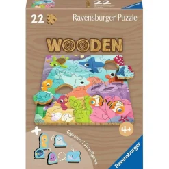 Puzzle 22 pièces en bois : Monde sous-marin - Ravensburger