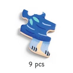 puzzle 9 pièces en bois : Puzzlo Kipic - Djeco