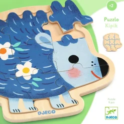 puzzle 9 pièces en bois : Puzzlo Kipic - Djeco