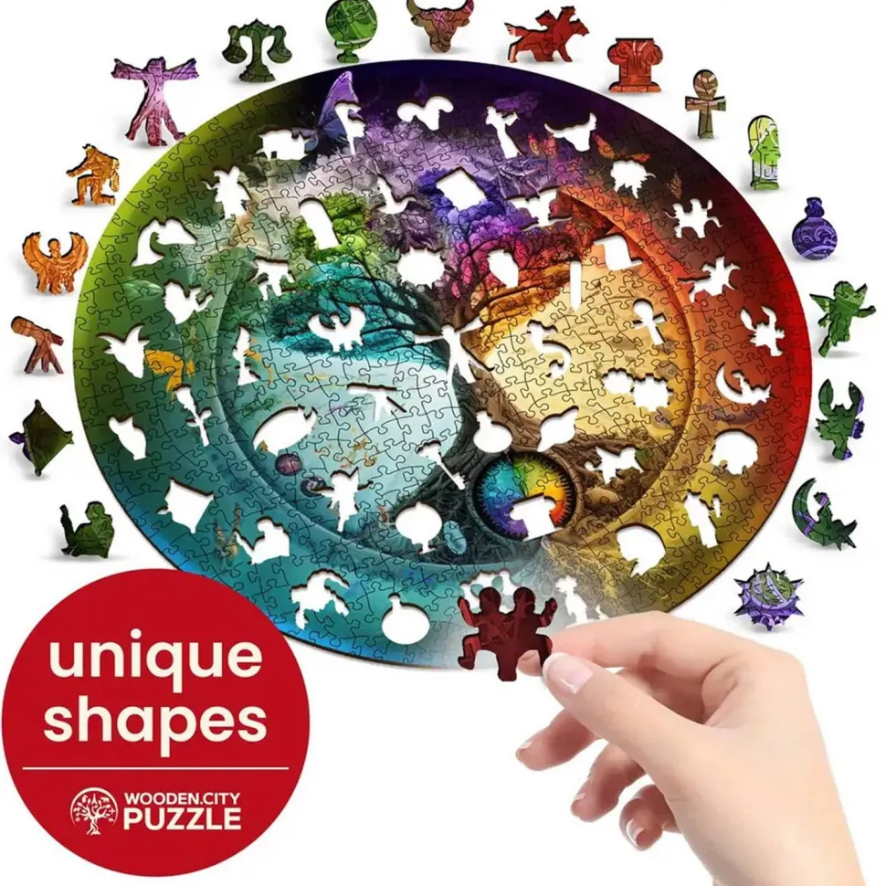 Puzzle 250 pièces/25 formes : arbre de vie - Wooden City