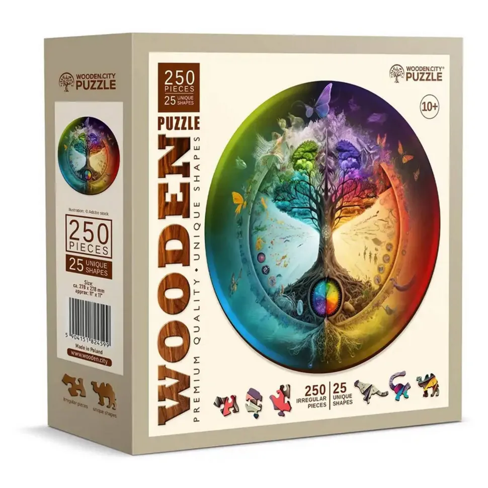 Puzzle 250 pièces/25 formes : arbre de vie - Wooden City