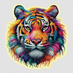 Puzzle 250 pièces/25 formes : tigre doux - Wooden City