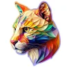 Puzzle 150 pièces/15 formes en bois : puma coloré - Wooden City