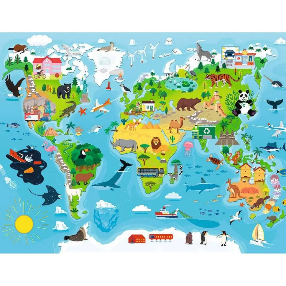 Puzzle 50 pièces Kididoc : Sauvons la planète - Nathan