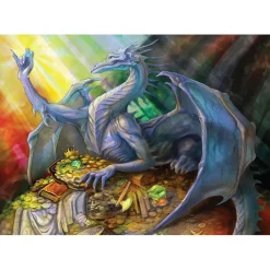 Puzzle 1500 pièces mini : Dragon Bleu et Trésor - Magnolia
