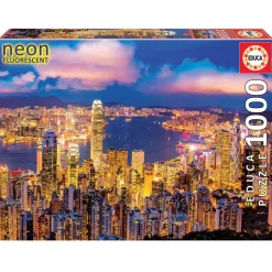 Puzzle 1000 pièces Néon : Hong-Kong - Educa