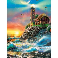 Puzzle 1000 pièces Néon : Phare - Dino