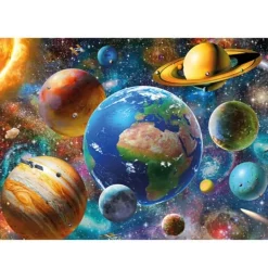 Puzzle 1000 pièces Néon : Planètes - Dino