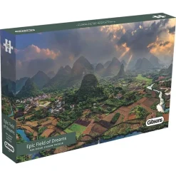 Puzzle 636 pièces panoramique : Champs de rêve - Gibsons