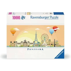 Puzzle 1000 pièces panoramique : Une journée à Paris - Ravensburger