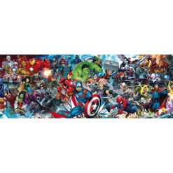 Puzzle 1000 pièces panoramique : The Avengers, Rejoignez l'univers Marvel - Trefl