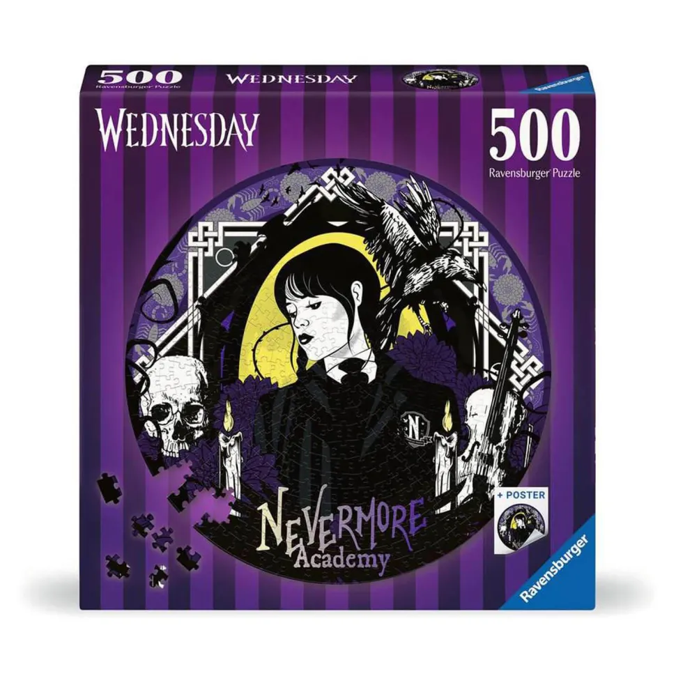 Puzzle 500 pièces rond : Mercredi - Ravensburger