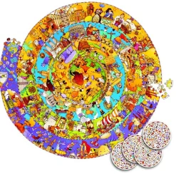 Puzzle 350 pièces rond - Puzzle observation : Histoire - Djeco