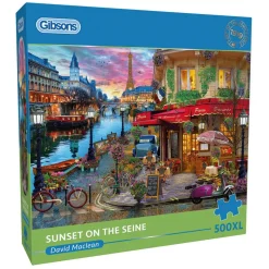 Puzzle 500 pièces XL : Coucher de soleil sur la Seine - Gibsons