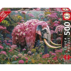 Puzzle 500 pièces XL : ÉLÉPHANT FLEURI - Educa