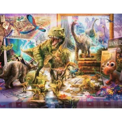 Puzzle 100 pièces XXL : Dinosaures dans la chambre - Ravensburger