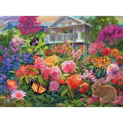 Puzzle 104 pièces XXL : Jardin des lapins par Chris Bigelow - Eurographics