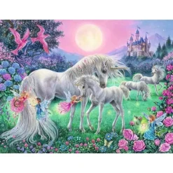 Puzzle 100 pièces XXL - Licornes au clair de lune (Collection Starline) - Ravensburger