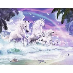 Puzzle 150 pièces XXL : Licornes sur la plage - Ravensburger