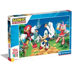 Puzzle 104 pièces XXL : Sonic - Clementoni