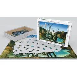 Puzzle 1000 pieces : Cygnes reflétant les éléphants, Salvdor Dali - Eurographics