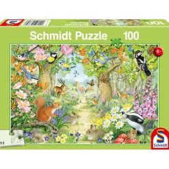 PUZZLE 100 PIECES : LES ANIMAUX DE LA FORET - Schmidt