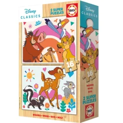 Puzzle 2 x 16 pièces : Animaux Disney - Educa