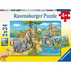 Puzzle 2 x 24 pièces : Bienvenue au zoo - Ravensburger