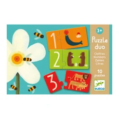 Puzzle 10 x 2 pièces - Duo chiffres - Djeco
