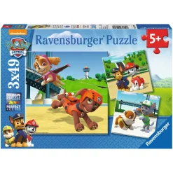 Puzzle 3 x 49 pièces : Equipe 4 pattes Pat Patrouille (Paw Patrol) - Ravensburger