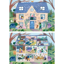 Puzzle 2 x 100 pièces : Interieur de Maison - Educa
