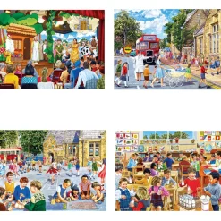 Puzzle 4 x 500 pièces : Jours d'école - Gibsons