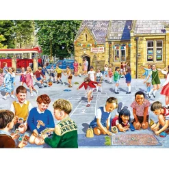 Puzzle 4 x 500 pièces : Jours d'école - Gibsons
