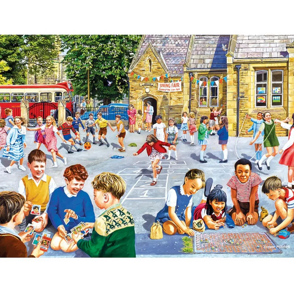 Puzzle 4 x 500 pièces : Jours d'école - Gibsons