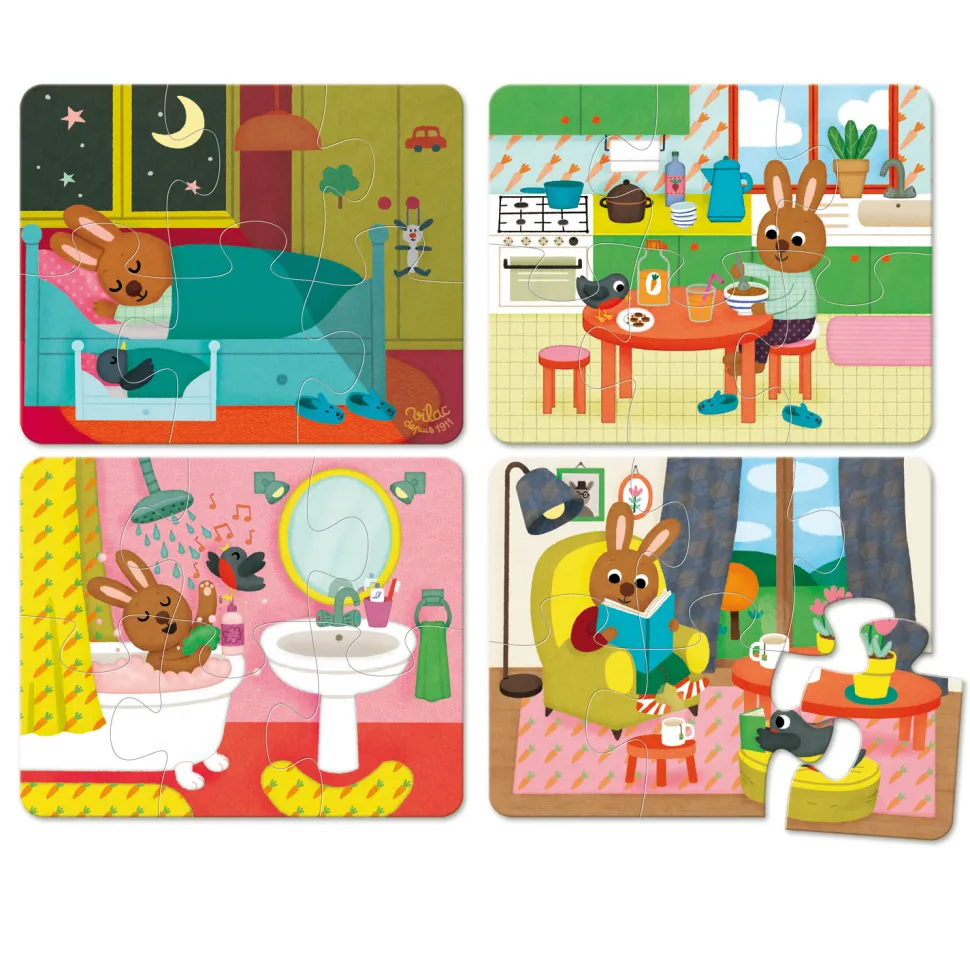 Puzzle 4 x 6 pièces : La maison - Vilac