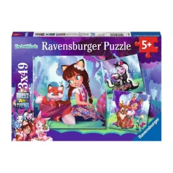 Puzzle 3 x 49 pièces : le monde merveilleux des enchantimals - Ravensburger