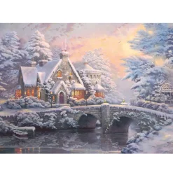 Puzzle 2 X 1000 pièces : Thomas Kinkade : Lamplight Manor - Schmidt