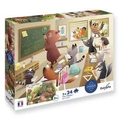 Puzzle 2 x 24 pièces - Vive l'Ecole - Sentosphère