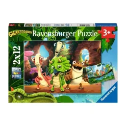 Puzzle 2 x 12 pièces Gigantosaurus : la petite bande de dinosaures - Ravensburger