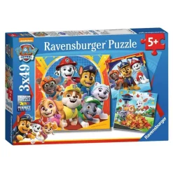 Puzzle 3 x 49 pièces Pat Patrouille : prêts à secourir - Ravensburger