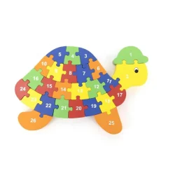 Puzzle Alphabet & Chiffres TORTUE FSC - Sapin Malin