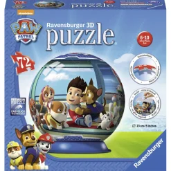 Puzzle Ball 3D 72 pièces : Pat'Patrouille (Paw Patrol) - Ravensburger
