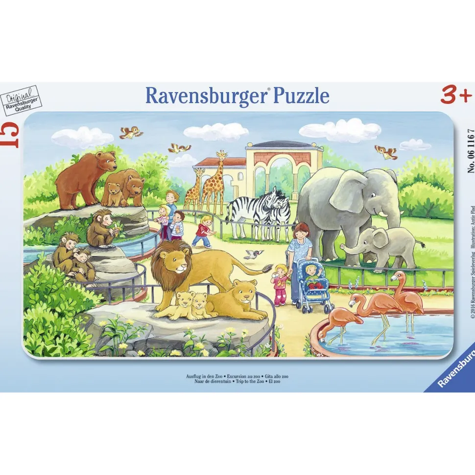 Puzzle cadre 15 pièces : Excursion au zoo - Ravensburger