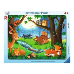 Puzzle cadre 35 pièces : les petits animaux s'endorment - Ravensburger