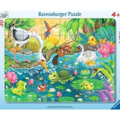 Puzzle cadre 30 pièces : L'été à l'étang - Ravensburger