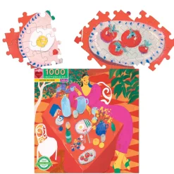 Puzzle carré 1000 pièces : Manger à l'extérieur - Eeboo