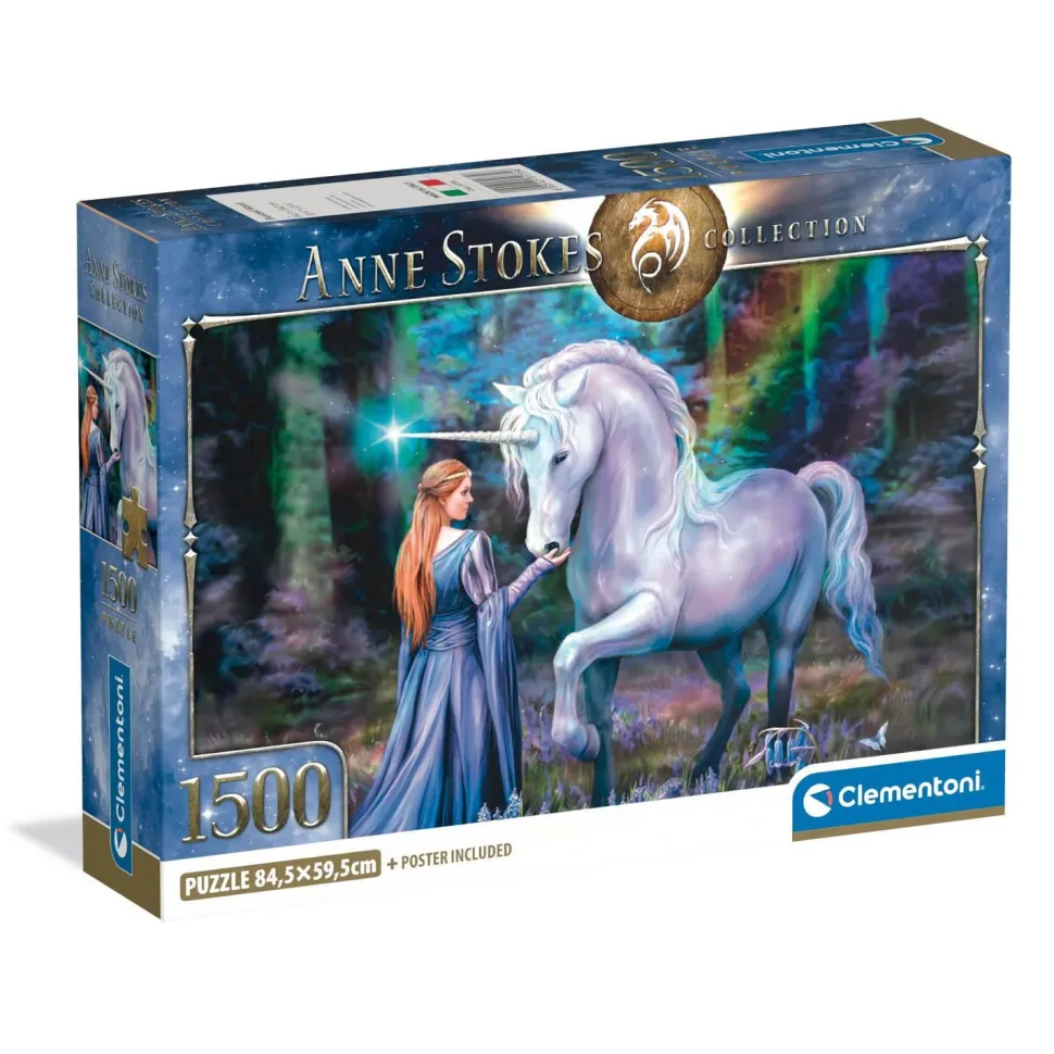 Puzzle Compact 1500 pièces : Anne Stokes : Le bois des jacinthes - Clementoni