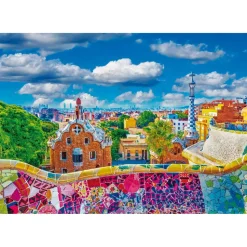 Puzzle Compact 1000 pièces : Barcelone, Parc Güel - Clementoni