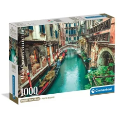 Puzzle Compact 1000 pièces : Canal de Venise - Clementoni